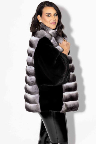 Blackglama Ranch Mink Fur & Chinchilla Fur Jacket