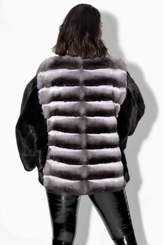 Blackglama Ranch Mink Fur & Chinchilla Fur Jacket