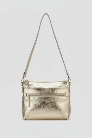 gold foil crossbody purse