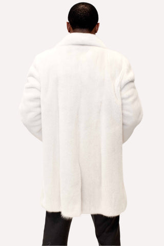 Men's white Female Mink Fur Stroller.