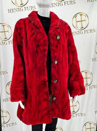 Reversible Sheared Mink Fur Stroller to Rain Jacket.