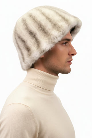 Men's Mink Fur Bucket Hat.