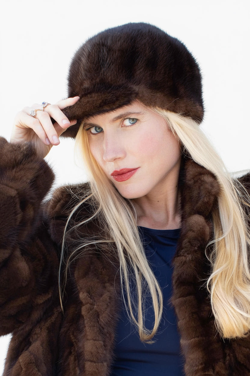 Women's Mink Fur Baseball Cap – Henig Furs1