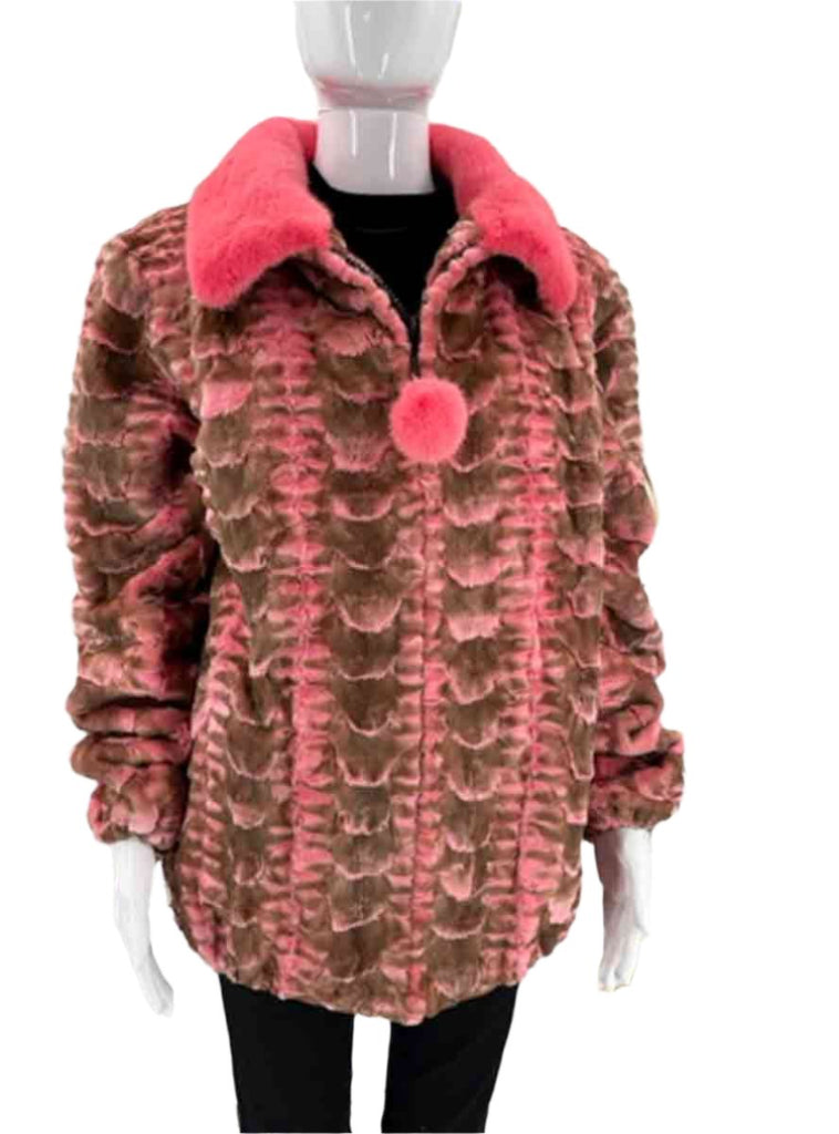 pink mink fur bomber jacket