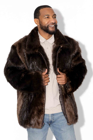 men's beaver fur jacket