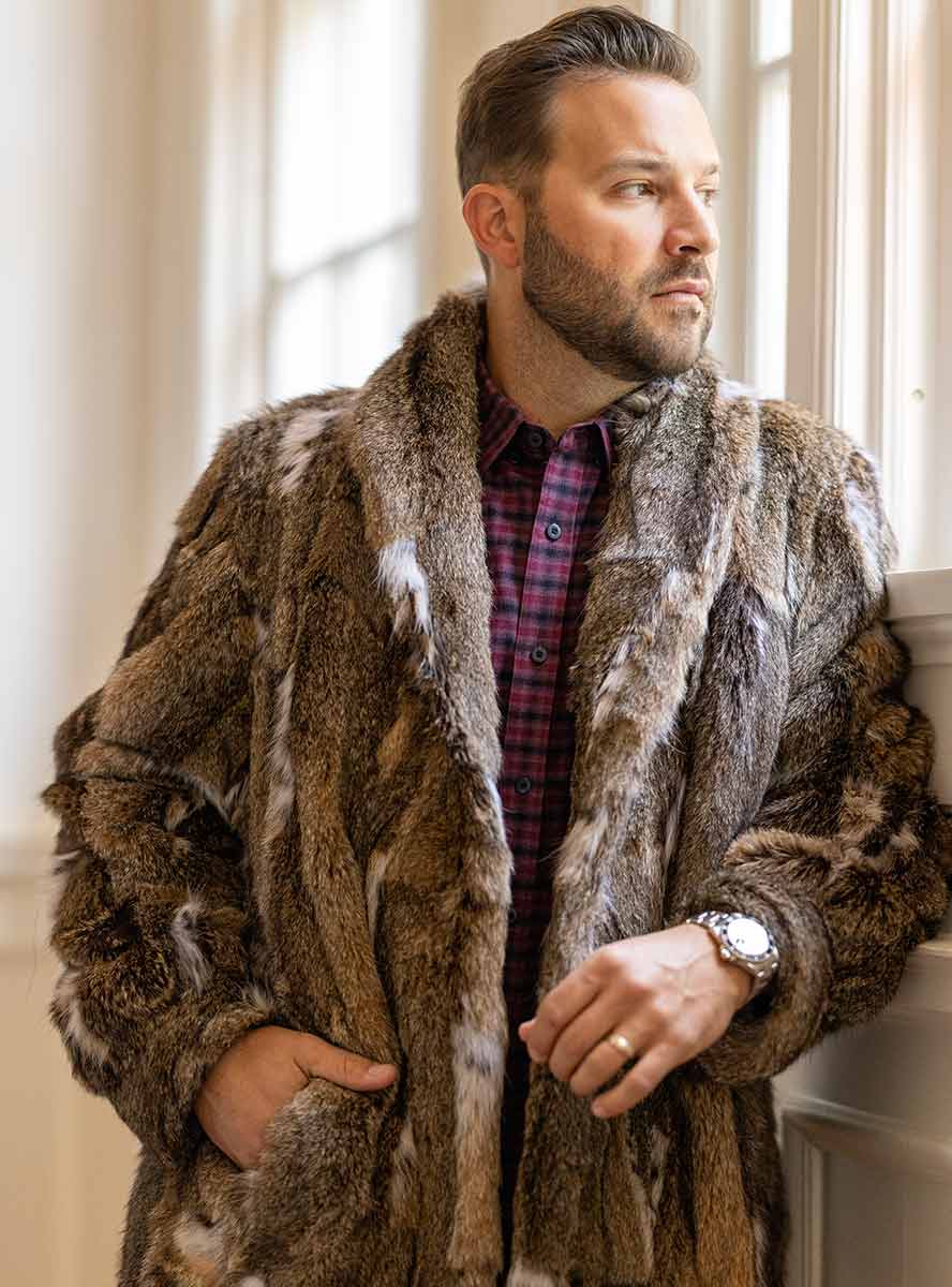 Men's Lynx Bobcat Fur Coat | Henig Furs