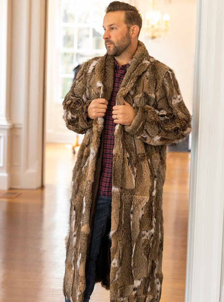 Fur Caravan Men's Leather and Mink Fur Coat