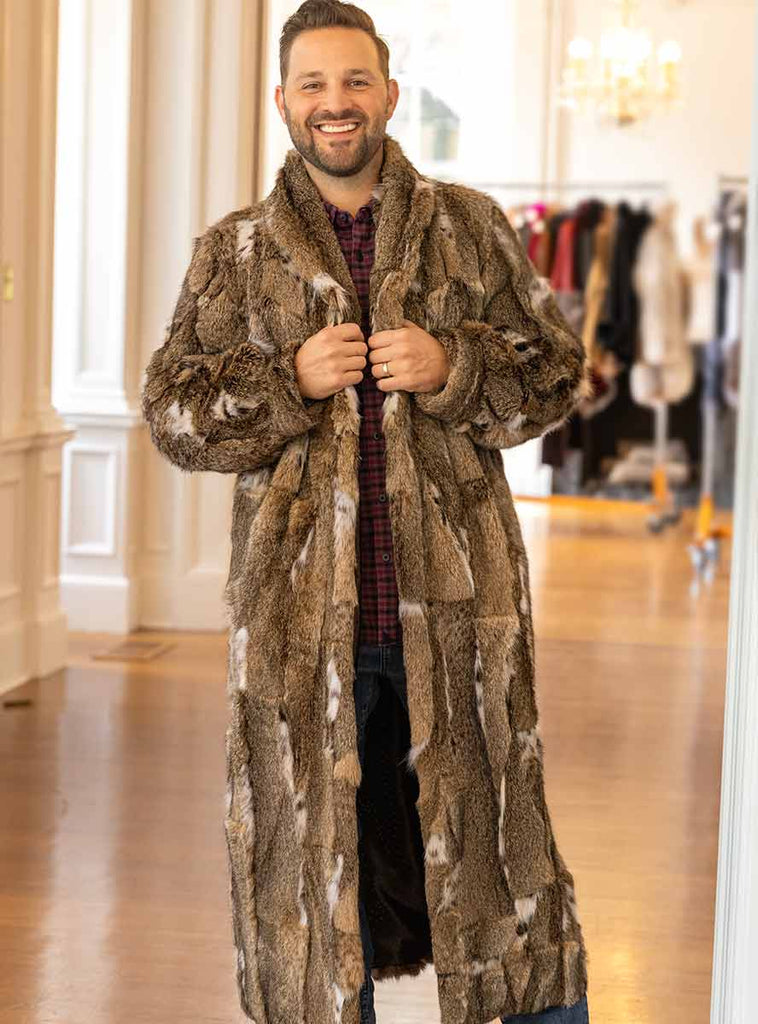 Men's Bobcat Lynx Fur Coat