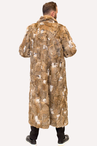 Men's Lynx Bobcat Fur Coat.