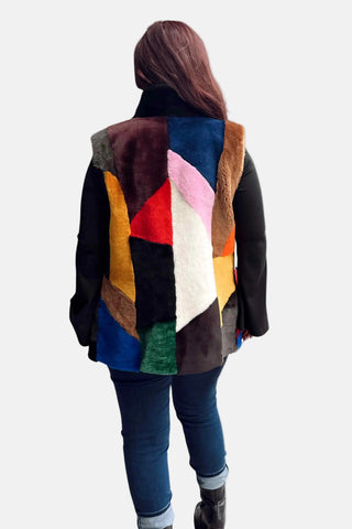 reversible shearling sheepskin vest