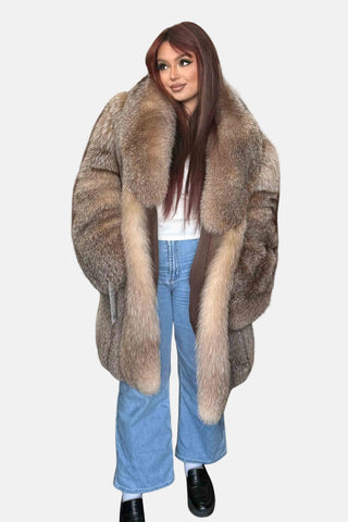 crystal fox fur stroller - custom-made