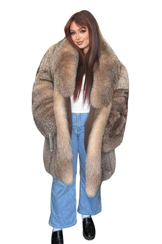 crystal full skin fox fur stroller - custom-made 