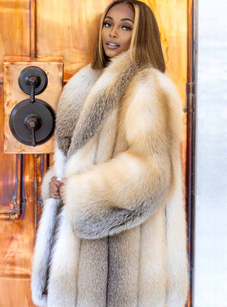Full Skin Fox Fur Stroller.