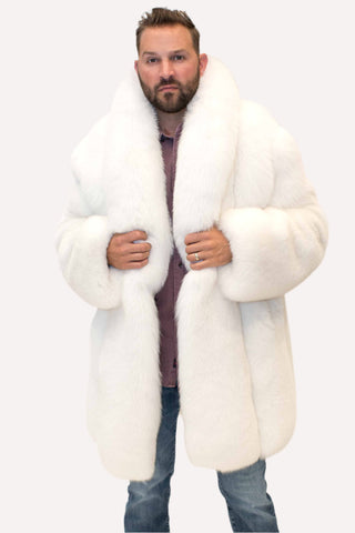 Men's Full Skin Fox Fur Stroller.