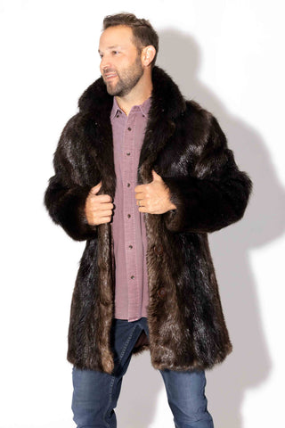 men's beaver fur stroller