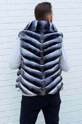 Men's Chinchilla Fur Vest.