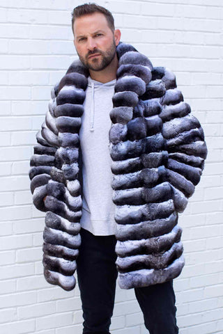 USA Made Men's Chinchilla Fur Stroller.