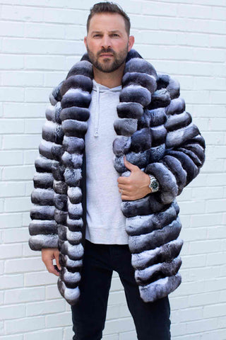 USA Made Men's Chinchilla Fur Stroller.