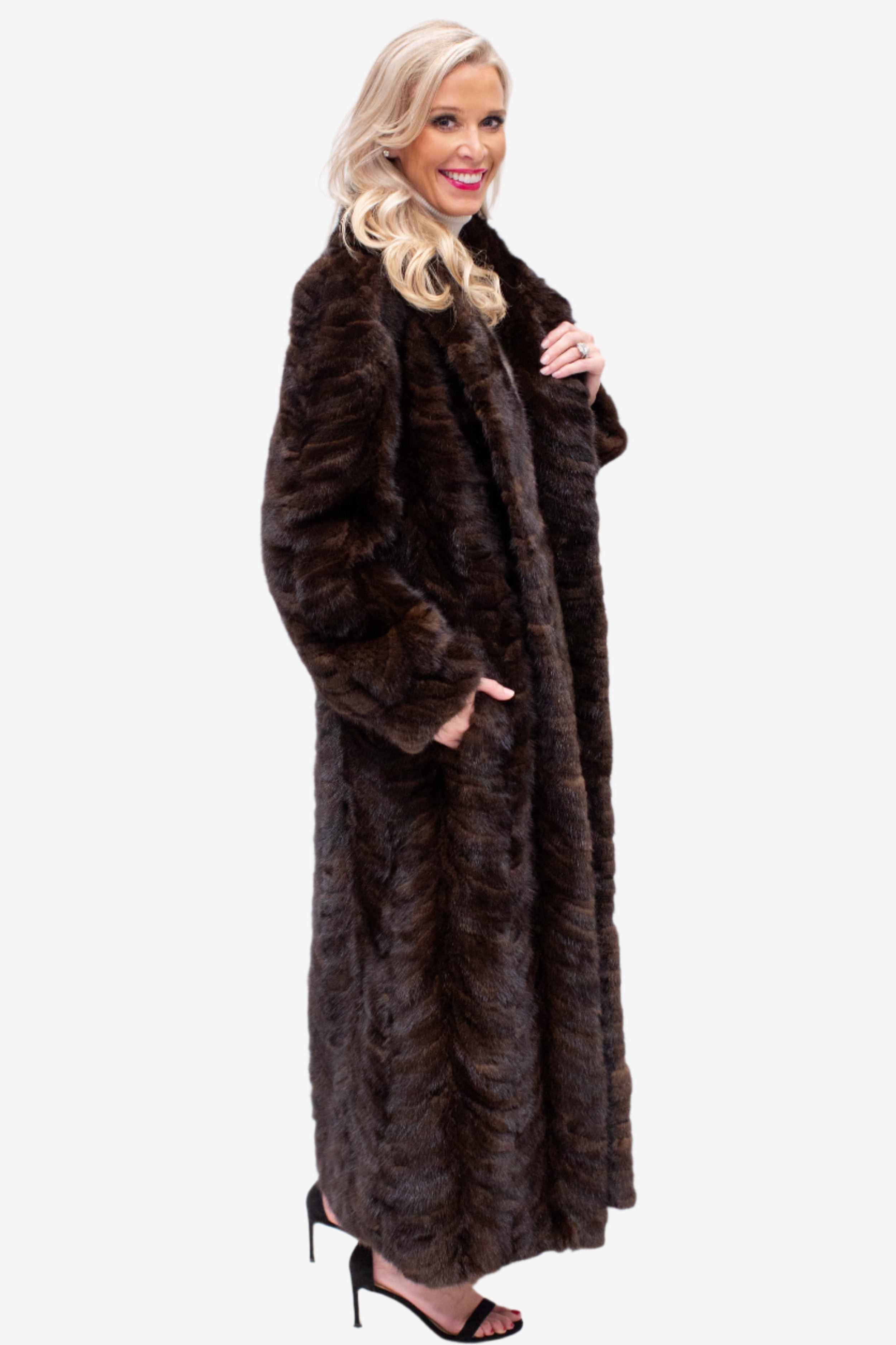 Women's full length mink coat hotsell
