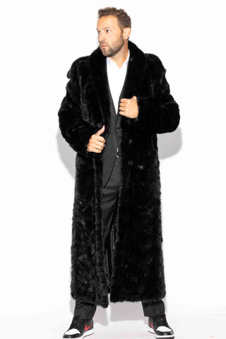 Custom Made Men's Double Breasted Mink Fur Coat.