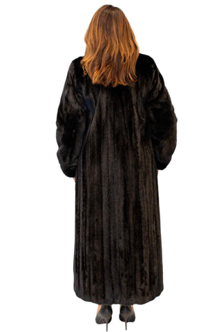 ranch Mink Fur Coat with Fox Fur Tux
