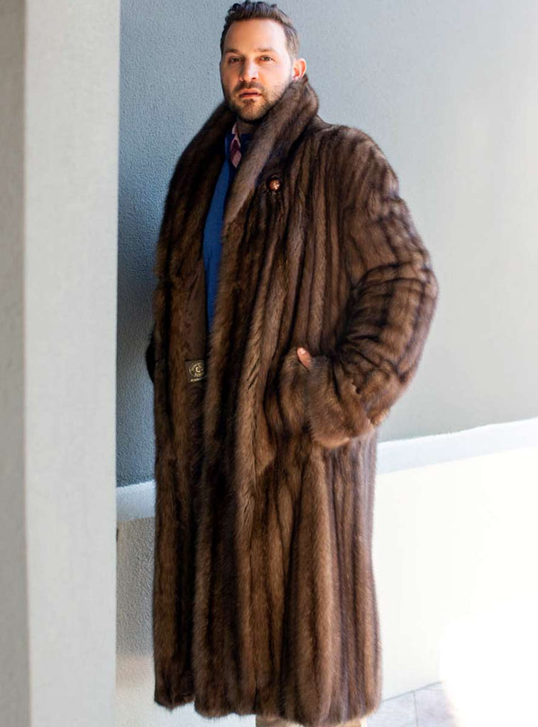men's full length sable fur coat