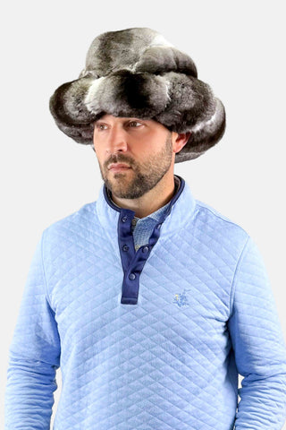 skin on skin chinchilla fur hat