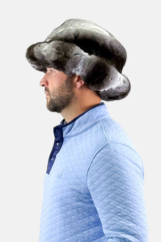 skin on skin chinchilla fur hat