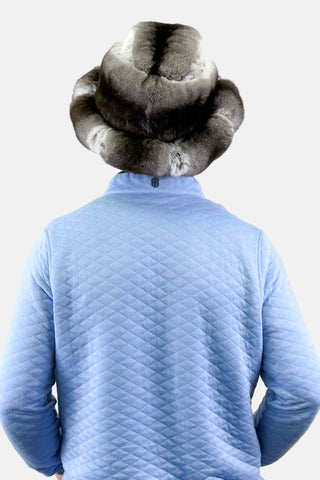 skin on skin chinchilla fur hat