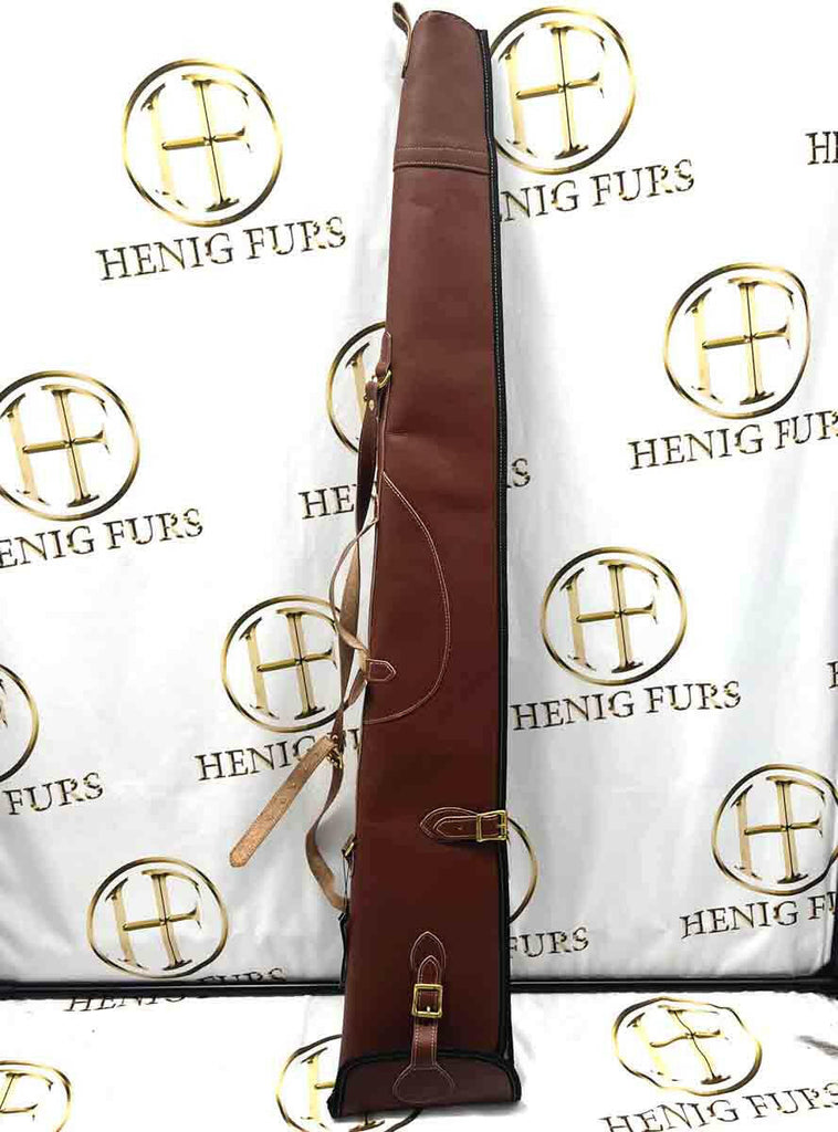 cognac leather gun case