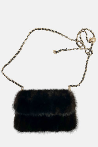 mahogany mink fur purse