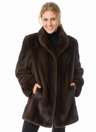 Mink Fur Stroller with Shawl Collar