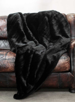 Full Skin ranch Mink Fur Blanket.