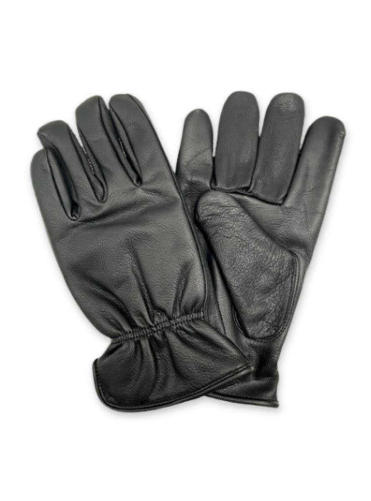 black buckskin leather gloves