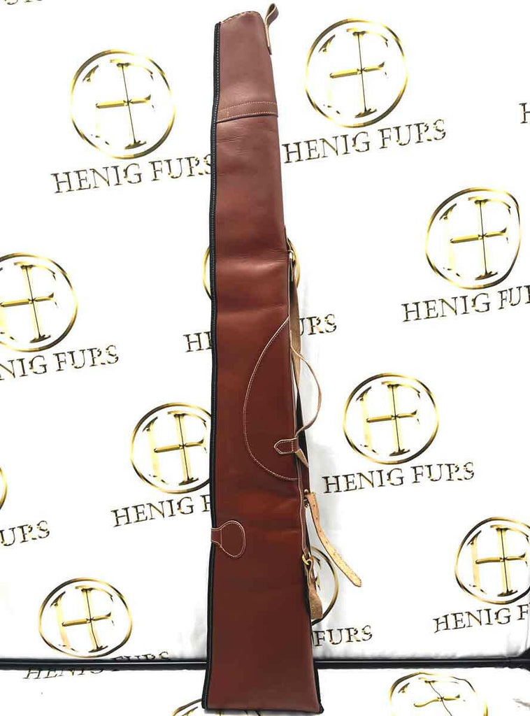 cognac leather gun case