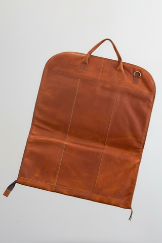 leather garment bag