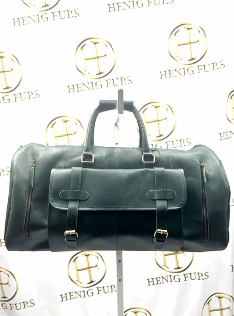 Green Leather Duffel Bag