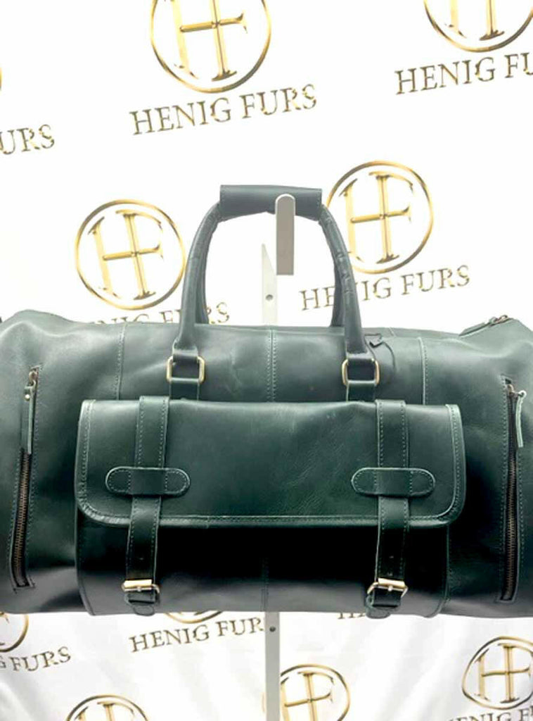 Green Leather Duffel Bag
