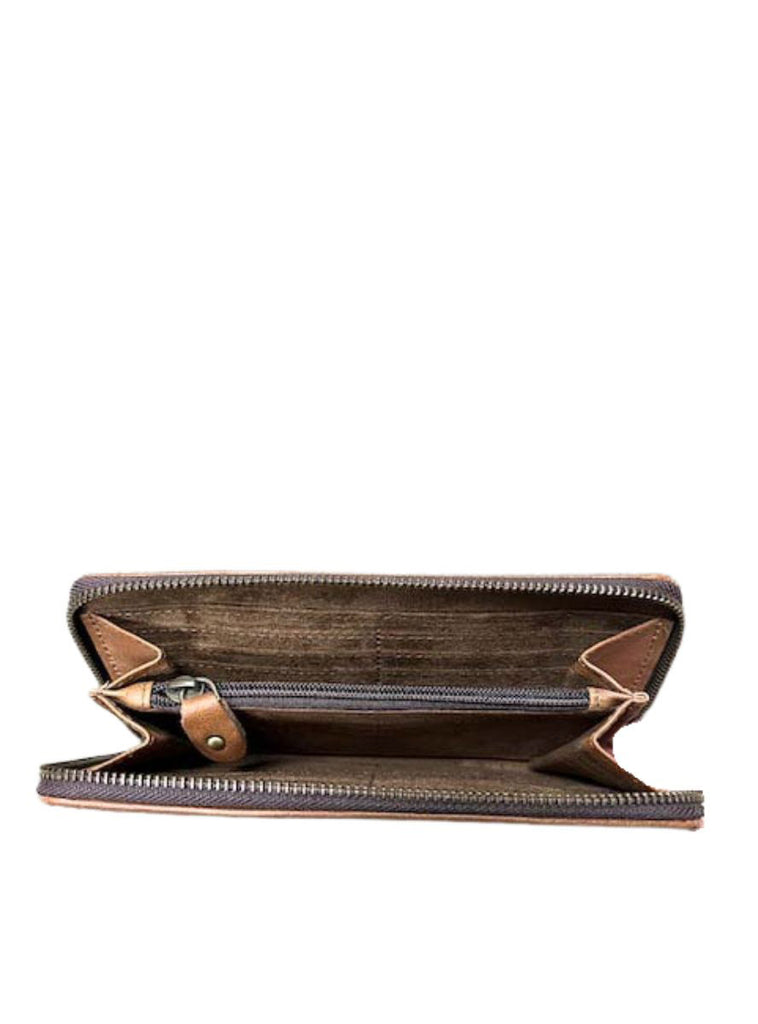 inside of matching cowhide leather wallet