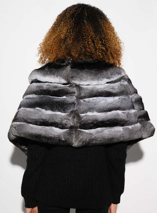 Natural Chinchilla Fur Cape.