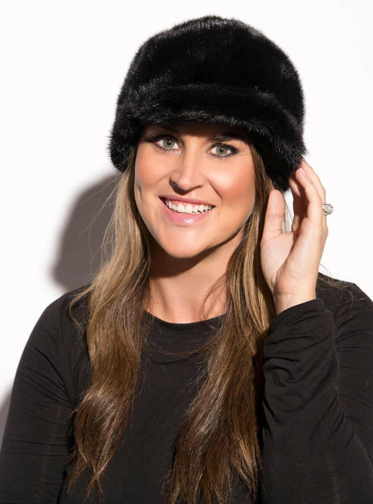 ranch women's mink fur hat, baseball fur hat