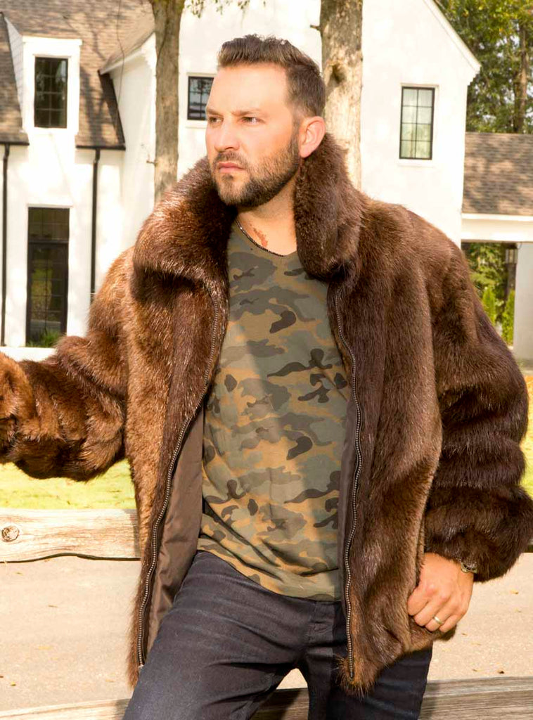men's beaver fur jacket