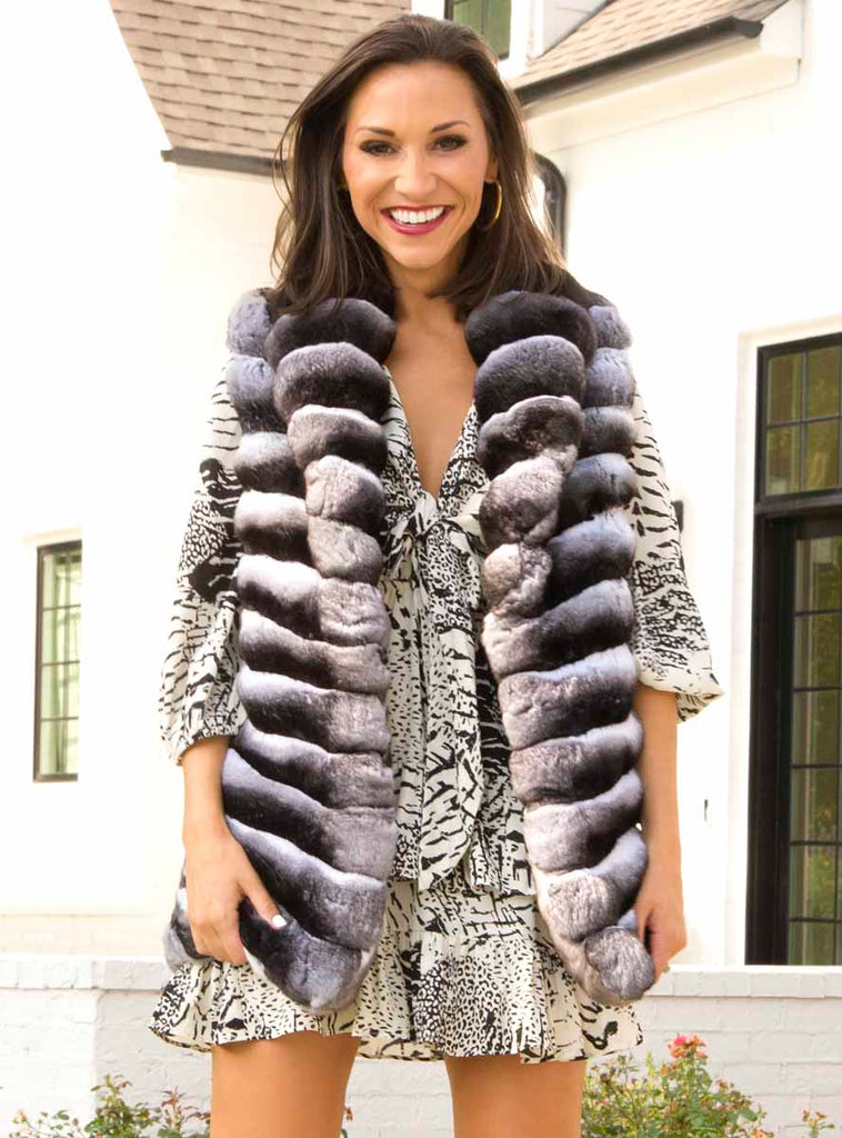 women's chinchilla fur vest