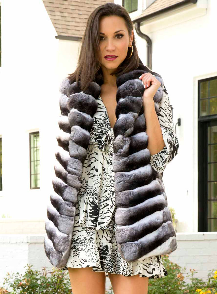 women's chinchilla fur vest