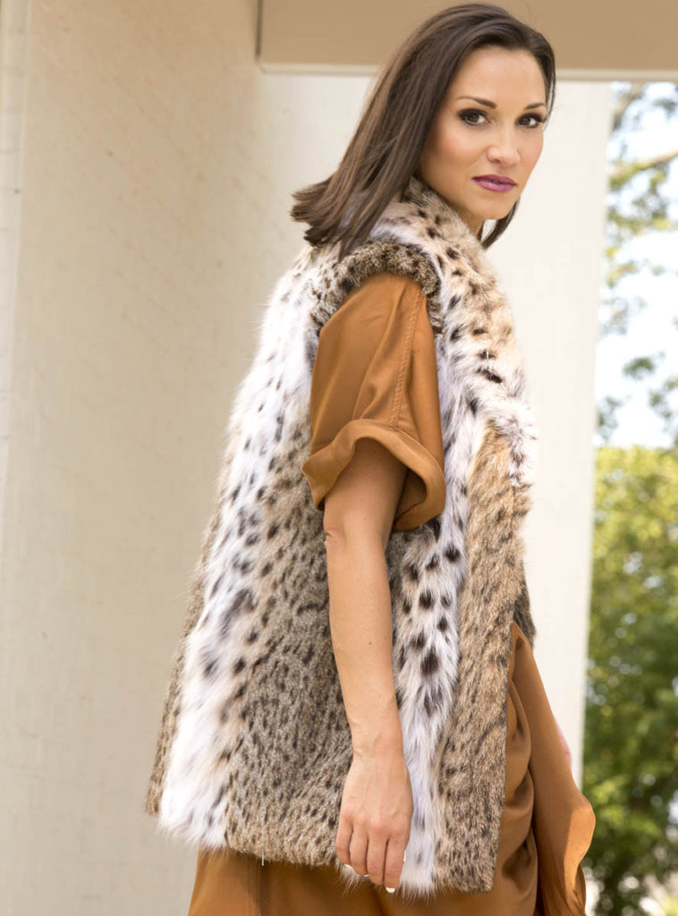 bobcat fur vest