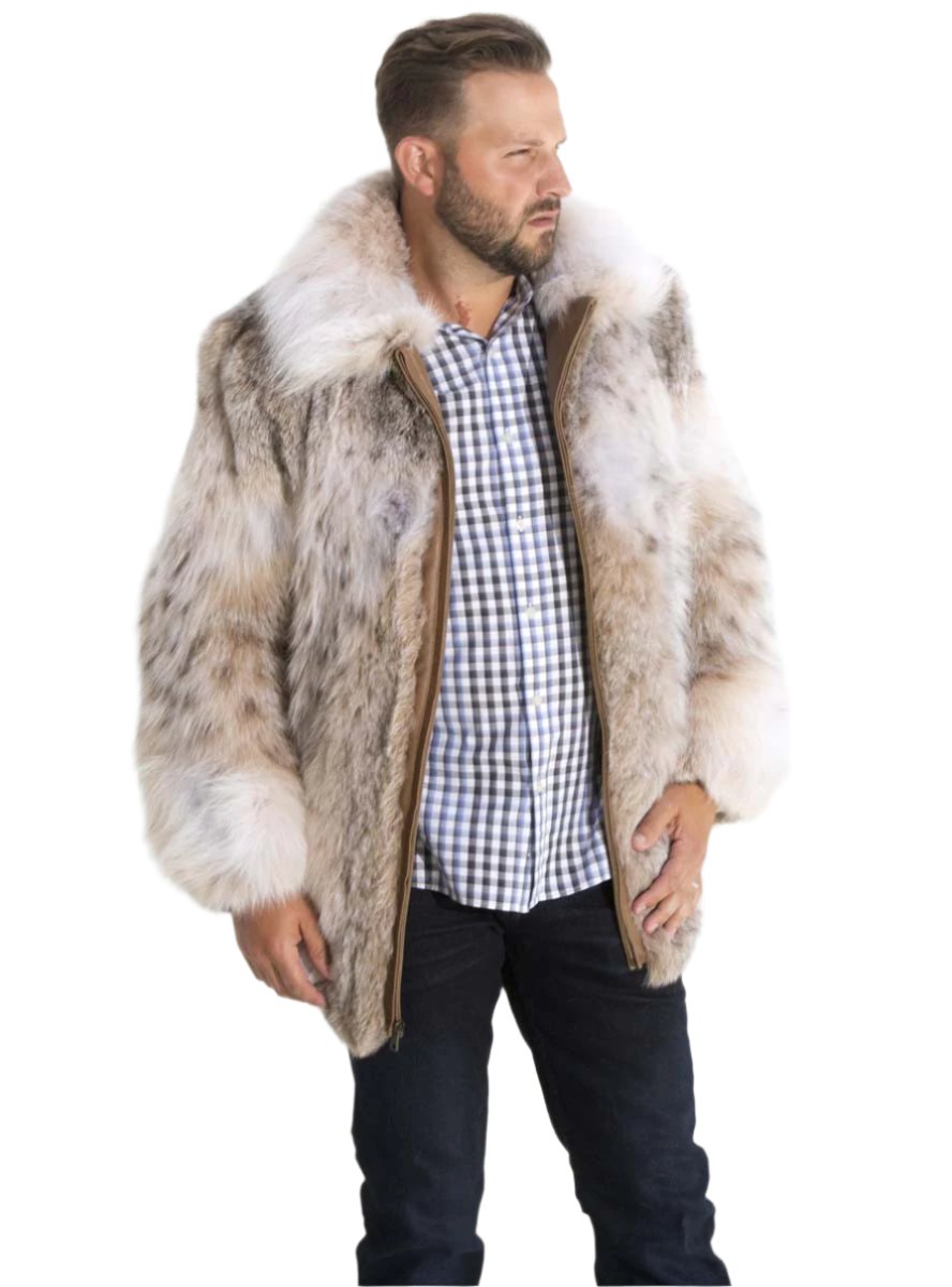 Men's Lynx Fur Bomber Jacket | Henig Furs