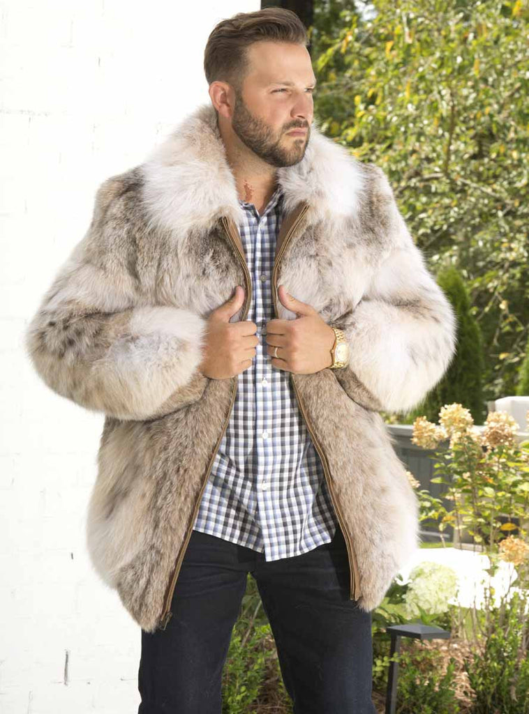 men's lynx fur jacket