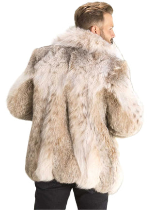 Men's Lynx Fur Bomber Jacket.