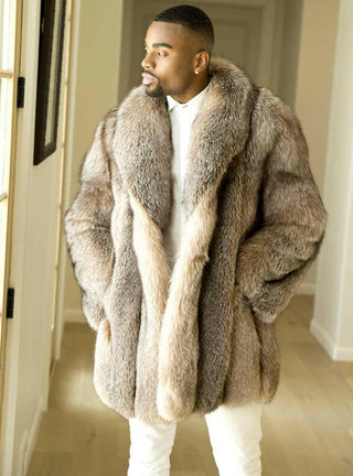 Men's Full Skin Fox Fur Stroller.