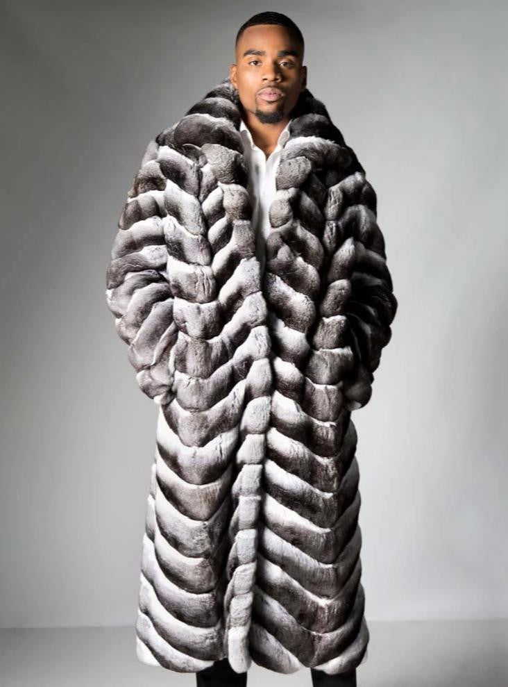 long mens fur coat